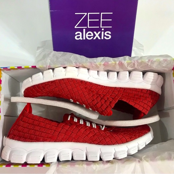 NIB $89 ZEE ALEXIS DANIELLE Memory Foam Woven CASHMERE Sneakers 6-6.5 HANDS FREE - Picture 3 of 16
